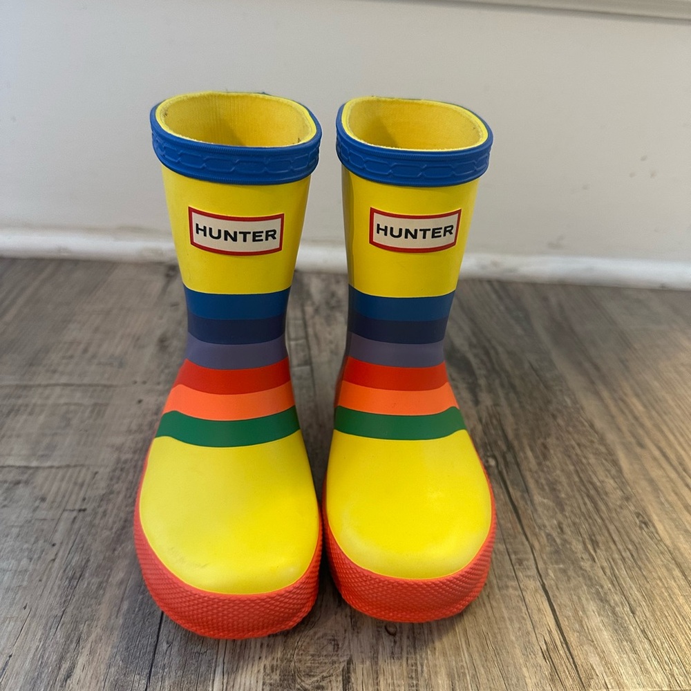 Hunter Kids Multicolor Striped Rain Boots
